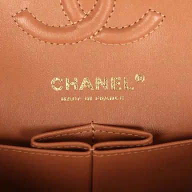 Chanel Chanel Small Classic Double Flap Bag Caramel Lambskin Light Gold Hardware | Thumbnail 9 Chanel Chanel Small Classic Double Flap Bag Caramel Lambskin Light Gold Hardware | Thumbnail 9
