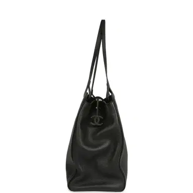 Chanel Chanel XXL "It Girl" Shopping Tote Black Grained Calfskin Gold Hardware | Thumbnail 3 Chanel Chanel XXL "It Girl" Shopping Tote Black Grained Calfskin Gold Hardware | Thumbnail 3