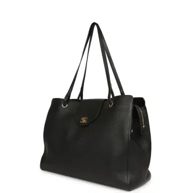 Chanel Chanel XXL "It Girl" Shopping Tote Black Grained Calfskin Gold Hardware | Thumbnail 5 Chanel Chanel XXL "It Girl" Shopping Tote Black Grained Calfskin Gold Hardware | Thumbnail 5
