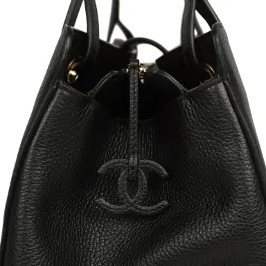 Chanel Chanel XXL "It Girl" Shopping Tote Black Grained Calfskin Gold Hardware | Thumbnail 7 Chanel Chanel XXL "It Girl" Shopping Tote Black Grained Calfskin Gold Hardware | Thumbnail 7