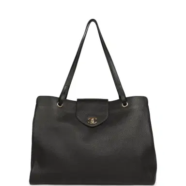Chanel Chanel XXL "It Girl" Shopping Tote Black Grained Calfskin Gold Hardware | Thumbnail 1 Chanel Chanel XXL "It Girl" Shopping Tote Black Grained Calfskin Gold Hardware | Thumbnail 1