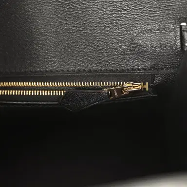 HERMÈS Hermes Birkin 25 Black Matte Alligator Gold Hardware | Thumbnail 9 HERMÈS Hermes Birkin 25 Black Matte Alligator Gold Hardware | Thumbnail 9