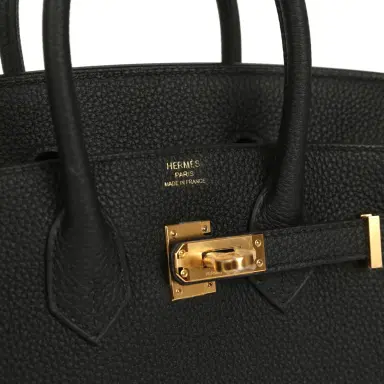 HERMÈS Hermes Birkin 25 Black Togo Gold Hardware | Thumbnail 7 HERMÈS Hermes Birkin 25 Black Togo Gold Hardware | Thumbnail 7