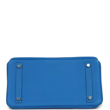 HERMÈS Hermes Birkin 30 Bleu Hydra Togo Palladium Hardware | Thumbnail 6 HERMÈS Hermes Birkin 30 Bleu Hydra Togo Palladium Hardware | Thumbnail 6