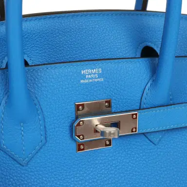 HERMÈS Hermes Birkin 30 Bleu Hydra Togo Palladium Hardware | Thumbnail 7 HERMÈS Hermes Birkin 30 Bleu Hydra Togo Palladium Hardware | Thumbnail 7