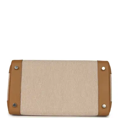 HERMÈS Hermes Birkin 30 Ecru and Beige Toile H Canvas, Biscuit Swift Palladium Hardware | Thumbnail 6 HERMÈS Hermes Birkin 30 Ecru and Beige Toile H Canvas, Biscuit Swift Palladium Hardware | Thumbnail 6