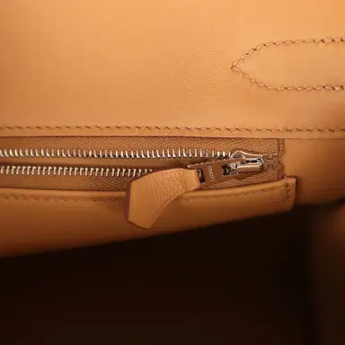 HERMÈS Hermes Birkin 30 Ecru and Beige Toile H Canvas, Biscuit Swift Palladium Hardware | Thumbnail 9 HERMÈS Hermes Birkin 30 Ecru and Beige Toile H Canvas, Biscuit Swift Palladium Hardware | Thumbnail 9