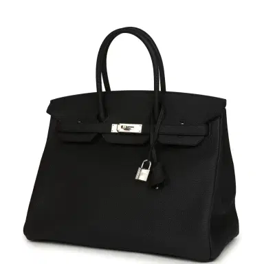 HERMÈS Hermes Birkin 35 Black Togo Palladium Hardware | Thumbnail 5 HERMÈS Hermes Birkin 35 Black Togo Palladium Hardware | Thumbnail 5