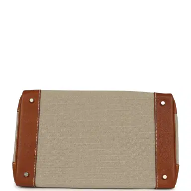 HERMÈS Hermes Birkin HAC 40 Fauve Barenia Faubourg and Ficelle Toile Palladium Hardware | Thumbnail 6 HERMÈS Hermes Birkin HAC 40 Fauve Barenia Faubourg and Ficelle Toile Palladium Hardware | Thumbnail 6