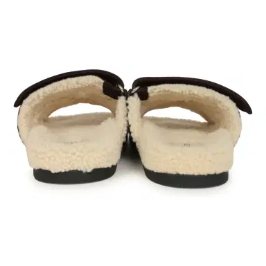 HERMÈS Hermes Chypre Techno Sandals Marron Ebene Suede and Ecru Shearling Palladium Hardware EU 37 | Thumbnail 4 HERMÈS Hermes Chypre Techno Sandals Marron Ebene Suede and Ecru Shearling Palladium Hardware EU 37 | Thumbnail 4