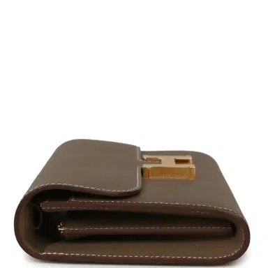 HERMÈS Hermes Constance Wallet To Go Etain Epsom Gold Hardware | Thumbnail 4 HERMÈS Hermes Constance Wallet To Go Etain Epsom Gold Hardware | Thumbnail 4
