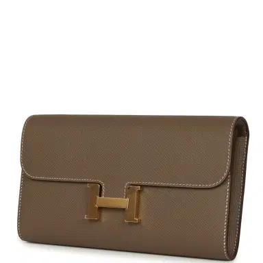 HERMÈS Hermes Constance Wallet To Go Etain Epsom Gold Hardware | Thumbnail 5 HERMÈS Hermes Constance Wallet To Go Etain Epsom Gold Hardware | Thumbnail 5