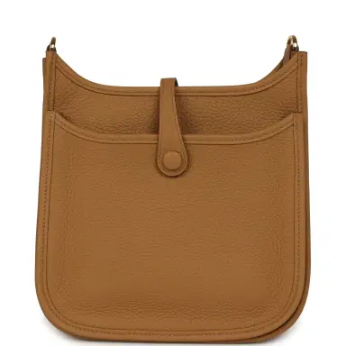 HERMÈS Hermes Evelyne III PM Biscuit Clemence Gold Hardware | Thumbnail 4 HERMÈS Hermes Evelyne III PM Biscuit Clemence Gold Hardware | Thumbnail 4