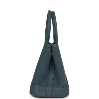 HERMÈS Hermes Garden Party Neo 23 Bleu Tempete Toile Officier and Negonda Palladium Hardware | Thumbnail 3 HERMÈS Hermes Garden Party Neo 23 Bleu Tempete Toile Officier and Negonda Palladium Hardware | Thumbnail 3