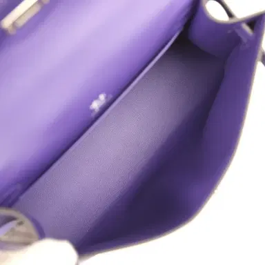 HERMÈS Hermes Kelly Pochette Purple Swift Palladium Hardware | Thumbnail 8 HERMÈS Hermes Kelly Pochette Purple Swift Palladium Hardware | Thumbnail 8