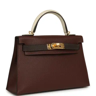 HERMÈS Hermes Kelly Sellier 20 Tri-color Terre, Ebene, Craie Epsom Gold Hardware | Thumbnail 2 HERMÈS Hermes Kelly Sellier 20 Tri-color Terre, Ebene, Craie Epsom Gold Hardware | Thumbnail 2