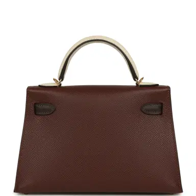 HERMÈS Hermes Kelly Sellier 20 Tri-color Terre, Ebene, Craie Epsom Gold Hardware | Thumbnail 4 HERMÈS Hermes Kelly Sellier 20 Tri-color Terre, Ebene, Craie Epsom Gold Hardware | Thumbnail 4