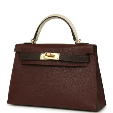 HERMÈS Hermes Kelly Sellier 20 Tri-color Terre, Ebene, Craie Epsom Gold Hardware | Thumbnail 5 HERMÈS Hermes Kelly Sellier 20 Tri-color Terre, Ebene, Craie Epsom Gold Hardware | Thumbnail 5