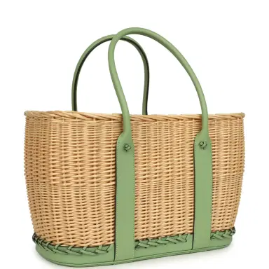 HERMÈS Hermes Picnic Garden Party 36 Vert Criquet Swift and Natural Osier Wicker | Thumbnail 2 HERMÈS Hermes Picnic Garden Party 36 Vert Criquet Swift and Natural Osier Wicker | Thumbnail 2