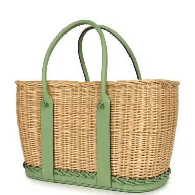 HERMÈS Hermes Picnic Garden Party 36 Vert Criquet Swift and Natural Osier Wicker | Thumbnail 5 HERMÈS Hermes Picnic Garden Party 36 Vert Criquet Swift and Natural Osier Wicker | Thumbnail 5
