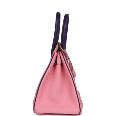 HERMÈS Pre-owned Hermes Special Order (HSS) Birkin 30 Bubblegum Pink, Iris Togo Palladium Hardware | Thumbnail 3 HERMÈS Pre-owned Hermes Special Order (HSS) Birkin 30 Bubblegum Pink, Iris Togo Palladium Hardware | Thumbnail 3