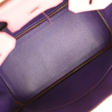 HERMÈS Pre-owned Hermes Special Order (HSS) Birkin 30 Bubblegum Pink, Iris Togo Palladium Hardware | Thumbnail 8 HERMÈS Pre-owned Hermes Special Order (HSS) Birkin 30 Bubblegum Pink, Iris Togo Palladium Hardware | Thumbnail 8
