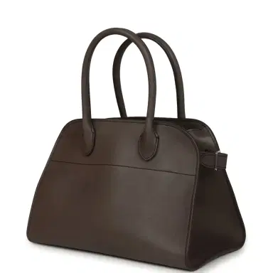 The Row The Row Soft Margaux 10 Bag Mid Grey Saddle Leather Silver Hardware | Thumbnail 5 The Row The Row Soft Margaux 10 Bag Mid Grey Saddle Leather Silver Hardware | Thumbnail 5