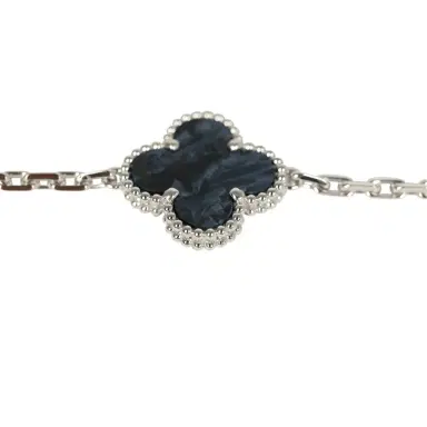 Van Cleef & Arpels Van Cleef & Arpels Vintage Alhambra 5 Motif Bracelet Pietersite 18K White Gold | Thumbnail 3 Van Cleef & Arpels Van Cleef & Arpels Vintage Alhambra 5 Motif Bracelet Pietersite 18K White Gold | Thumbnail 3