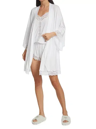 Eberjey Women's Mariana Modal Lace-Trim Robe | Thumbnail 2 Eberjey Women's Mariana Modal Lace-Trim Robe | Thumbnail 2