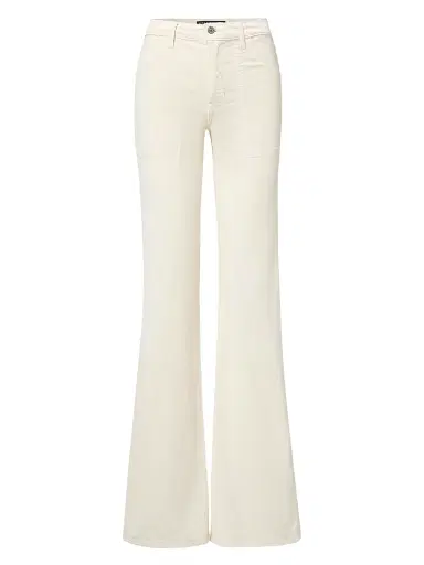 Veronica Beard Women's Crosbie Corduroy Flared Pants - Ecru - Size 24 | Thumbnail 1 Veronica Beard Women's Crosbie Corduroy Flared Pants - Ecru - Size 24 | Thumbnail 1