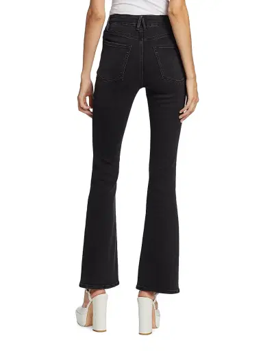 Good American Women's Good Classic High-Rise Stretch Boot-Cut Jeans - Black | Thumbnail 5 Good American Women's Good Classic High-Rise Stretch Boot-Cut Jeans - Black | Thumbnail 5