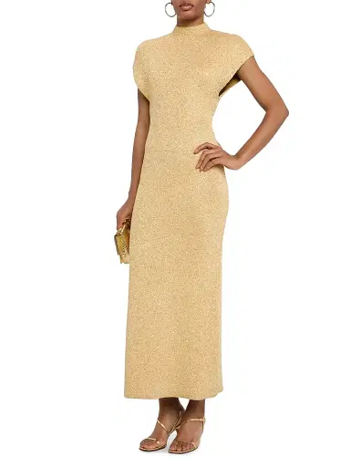 Lela Rose Women's Sequined Knit Mock Turtleneck Body-Con Dress | Thumbnail 2 Lela Rose Women's Sequined Knit Mock Turtleneck Body-Con Dress | Thumbnail 2