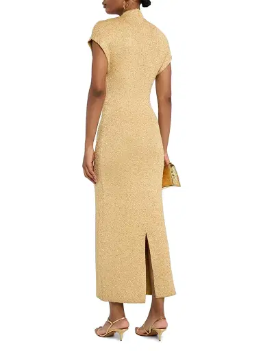 Lela Rose Women's Sequined Knit Mock Turtleneck Body-Con Dress | Thumbnail 4 Lela Rose Women's Sequined Knit Mock Turtleneck Body-Con Dress | Thumbnail 4