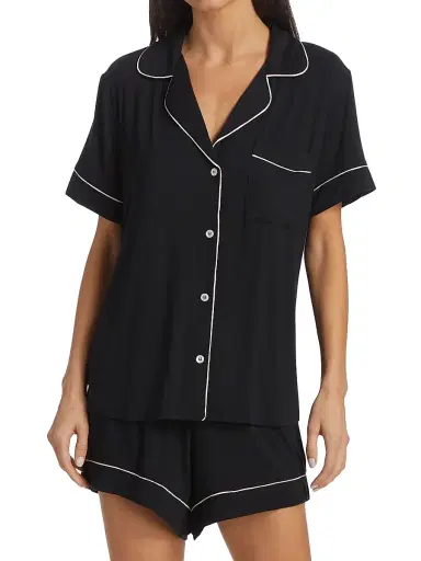Eberjey Women's Gisele Relaxed 2-Piece Pajama Set - Black Sorbet Pink - Size XL | Thumbnail 3 Eberjey Women's Gisele Relaxed 2-Piece Pajama Set - Black Sorbet Pink - Size XL | Thumbnail 3
