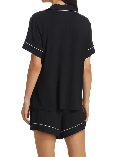 Eberjey Women's Gisele Relaxed 2-Piece Pajama Set - Black Sorbet Pink - Size XL | Thumbnail 5 Eberjey Women's Gisele Relaxed 2-Piece Pajama Set - Black Sorbet Pink - Size XL | Thumbnail 5