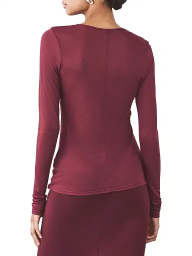 Artemis Diciero Women's Dasha Long-Sleeve Top - Burgundy | Thumbnail 5 Artemis Diciero Women's Dasha Long-Sleeve Top - Burgundy | Thumbnail 5