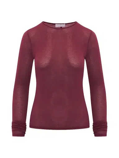 Artemis Diciero Women's Dasha Long-Sleeve Top - Burgundy | Thumbnail 1 Artemis Diciero Women's Dasha Long-Sleeve Top - Burgundy | Thumbnail 1