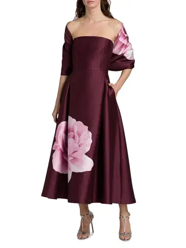 SACHIN BABI Women's Floral Hug Shawl - Bordeaux Esperance | Thumbnail 2 SACHIN BABI Women's Floral Hug Shawl - Bordeaux Esperance | Thumbnail 2