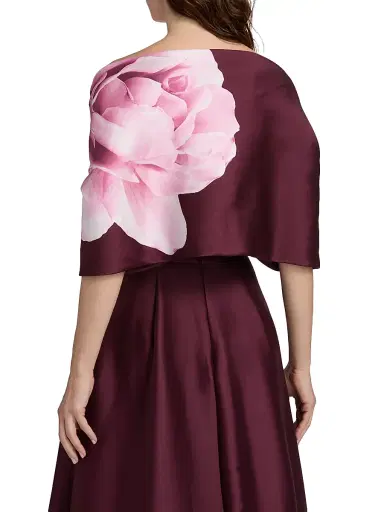 SACHIN BABI Women's Floral Hug Shawl - Bordeaux Esperance | Thumbnail 5 SACHIN BABI Women's Floral Hug Shawl - Bordeaux Esperance | Thumbnail 5