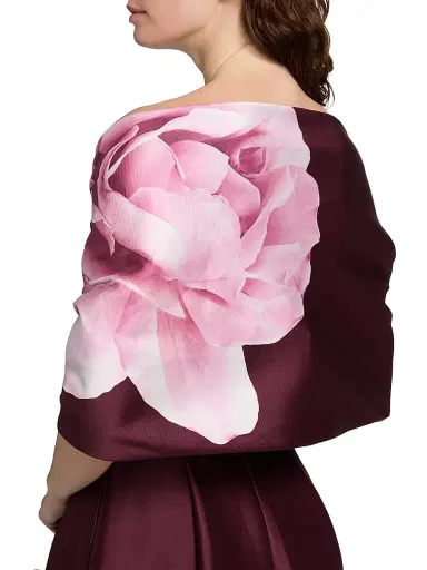 SACHIN BABI Women's Floral Hug Shawl - Bordeaux Esperance | Thumbnail 6 SACHIN BABI Women's Floral Hug Shawl - Bordeaux Esperance | Thumbnail 6