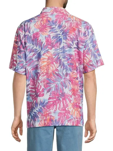 Tommy Bahama Men's Coastal Cool Frond Fiesta Shirt - Very Berry - Size Small | Thumbnail 5 Tommy Bahama Men's Coastal Cool Frond Fiesta Shirt - Very Berry - Size Small | Thumbnail 5