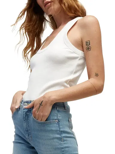 Veronica Beard Women's Birke Cotton-Blend Tank - White | Thumbnail 4 Veronica Beard Women's Birke Cotton-Blend Tank - White | Thumbnail 4
