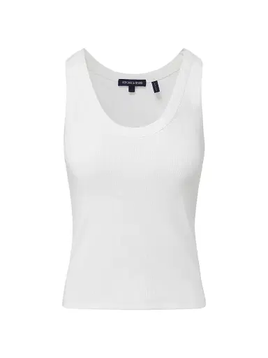 Veronica Beard Women's Birke Cotton-Blend Tank - White | Thumbnail 1 Veronica Beard Women's Birke Cotton-Blend Tank - White | Thumbnail 1