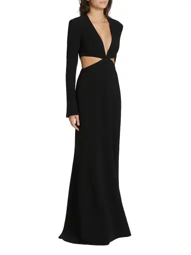 A.L.C. Women's Issa Cutout Long-Sleeve Gown - Black | Thumbnail 4 A.L.C. Women's Issa Cutout Long-Sleeve Gown - Black | Thumbnail 4