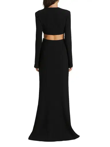 A.L.C. Women's Issa Cutout Long-Sleeve Gown - Black | Thumbnail 5 A.L.C. Women's Issa Cutout Long-Sleeve Gown - Black | Thumbnail 5