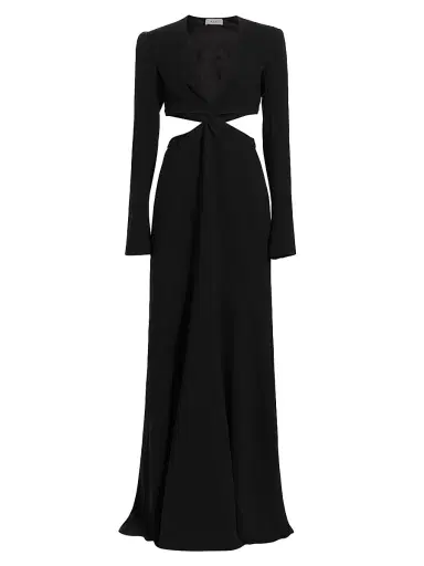 A.L.C. Women's Issa Cutout Long-Sleeve Gown - Black | Thumbnail 1 A.L.C. Women's Issa Cutout Long-Sleeve Gown - Black | Thumbnail 1
