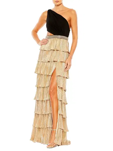 Mac Duggal Women's Ieena Tiered One-Shoulder Gown | Thumbnail 1 Mac Duggal Women's Ieena Tiered One-Shoulder Gown | Thumbnail 1