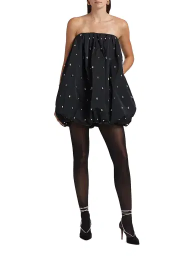 A.L.C. Women's Holly Embellished Strapless Bubble-Hem Minidress - Black | Thumbnail 2 A.L.C. Women's Holly Embellished Strapless Bubble-Hem Minidress - Black | Thumbnail 2