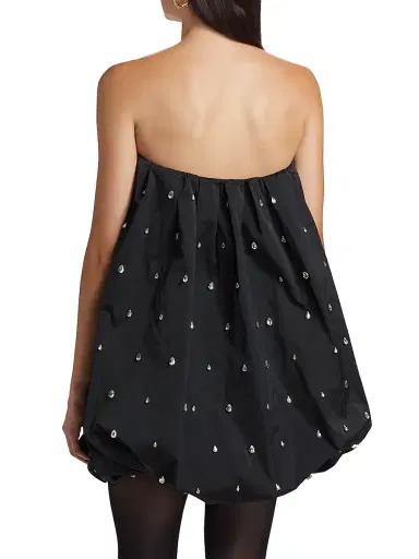 A.L.C. Women's Holly Embellished Strapless Bubble-Hem Minidress - Black | Thumbnail 5 A.L.C. Women's Holly Embellished Strapless Bubble-Hem Minidress - Black | Thumbnail 5