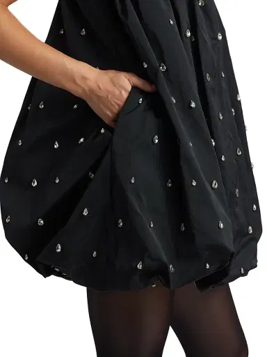 A.L.C. Women's Holly Embellished Strapless Bubble-Hem Minidress - Black | Thumbnail 6 A.L.C. Women's Holly Embellished Strapless Bubble-Hem Minidress - Black | Thumbnail 6